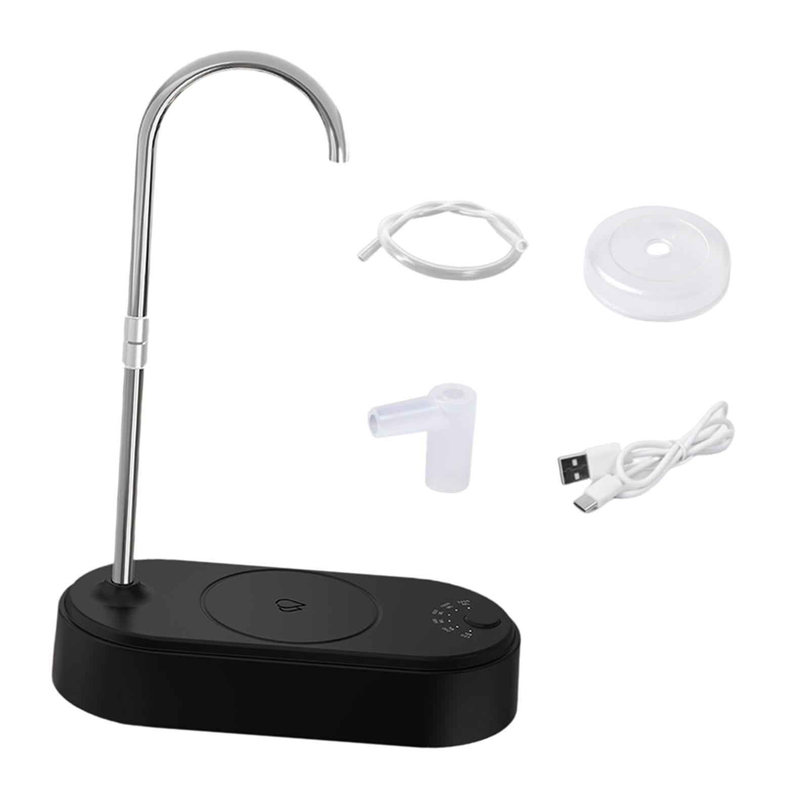 CoudarTitie Desktop Water Dispenser Bottle Pump Rechargeable Easy to Use Water Jug Dispenser Black