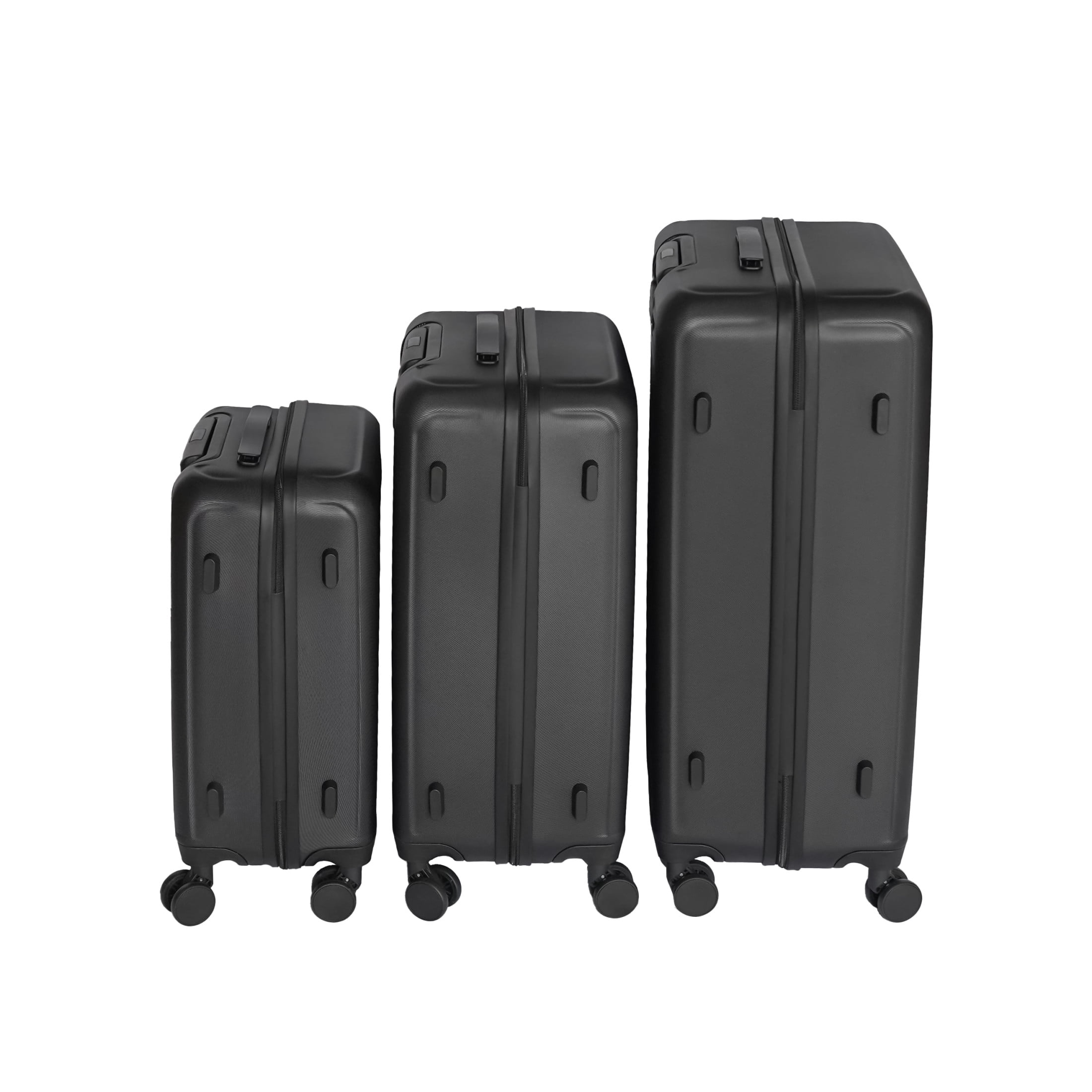Noble House 3-Piece 20"/24"/28" Hard Shell Spinner Luggage Set, Lightweight Suitcases with Combination Locks, Black
