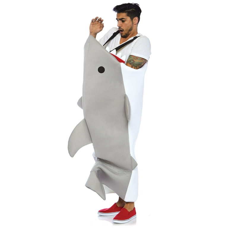 Mens Shark Attack Adult Costume Male Halloween Mens Shark Attack Adult Costume Male Halloween