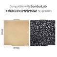 thumbnail image 2 of PEI Build Plate Sheet 257x257mm Spring Steel Plate Double-Sided PEI Powder/PET Textured Flexible Hotbed Sticker Removable Build Surface Platform Mat Compatible with Bambu Lab X1/X1C/X1E/P1P/P1S/A1, 2 of 7