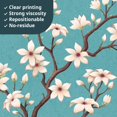 thumbnail image 4 of Decowall Sg4-2213 Pegatinas De Pared De Árbol De Flores Orientales, Pegatinas De Flores De Cerezo Blanco, Despegar Y Pegar, Dormitorio, Sala De Estar, Murales De Flores, Decoración Floral, Pájaros, Mu, 4 of 5