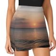 thumbnail image 3 of Sunset Over Calm Sea Women's Shorts Non-Slip Single Pocket A-line Trouser Skirt Summer Shorts Casual Shorts for Women, 3 of 7