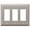 Brushed Nickel, variant on Amerelle 163RRRBN Century Wallplate, 3 Rocker, Steel, Brushed Nickel, 1-Pack