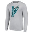 thumbnail image 2 of Men's Starter Heather Gray San Jose Sharks Color Scratch Long-Sleeve T-Shirt, 2 of 3