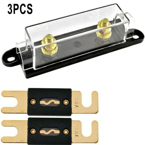 RANMEI 3Pcs 1/0/4/8 Gauge Anl Fuse Holder With 2 Pack Plated 150 Amp Anl Fuse