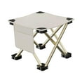 thumbnail image 5 of figatia Folding Camping Stool Foot Rest Stool Compact Lightweight with Side Pocket Small Foldable Chair for BBQ Garden Traveling Lawn 33cmx33cmx32cm, 5 of 8