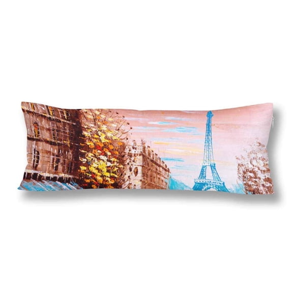 ABPHOTO Eiffel Body Pillow Covers Pillowcase Throw Pillows 20x60 inch