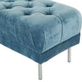 thumbnail image 4 of OSP Home Furnishings Addie Tufted Bench in Sea Fabric with Chrome Legs, 4 of 5