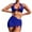 Blue swimsuits for Women, variant on HAPIMO Women's 3Pc Bikini Sets Soild Color Sleeveless with Wrap Skirt Tropical Hawaii Swimsuit Trendy Bikini Summer Beach Blue L