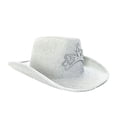 thumbnail image 3 of Sombrero De Vaquero Gorra De Estilo Occidental Vestido De Viaje Ropa Fiesta En La Playa Blanco Sunnimix Sombrero de vaquero, 3 of 7
