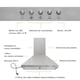 thumbnail image 4 of Campana para cocina de pared piramidal 60 cm Acero Inoxidable, 3 Velocidades, Doble Filtro de malla lavable y Filtro de carbón activado, Luz LED, Extrae y Purifica AVERA CEP60, 4 of 10
