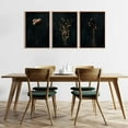 thumbnail image 5 of Moody Dark Orange Floral Framed Canvas Wall Art Set, Minimalist Wildflower Wall Decor, Black Flower Botanical Wall Painting, Modern Art Print for Living Room, Bedroom, Office 16"x24"x3, 5 of 6