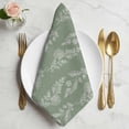 thumbnail image 2 of Dark Green Botanical Cloth Napkins, Pastoral Elegant Spring Floral Washable and Reusable Dinner Napkins Set of 6, Table Napkin for Kitchen Party Birthday Wedding Hotel Housewarming 20"x20", 2 of 9