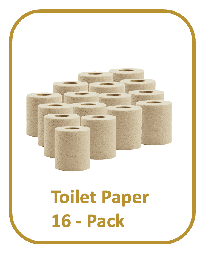 Purafide Premium-Quality, All-Natural Bamboo Toilet Paper, Tree-Free, Chemical-Free, Sustainable, Strong, Thick 3-Ply, 300 Sheets Per Roll (TP 16 Rolls)