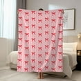 thumbnail image 4 of Sofa Blanket Bow Ties Flannel Blanket Office Air Conditioned Nap Blanket, 4 of 7