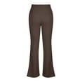 thumbnail image 6 of Aboser Bootcut Flare Pants for Women Vintage Corduroy Pants Dressy Casual Wide Leg Trousers Y2k High Waisted Pants with Pockets Brown L, 6 of 7