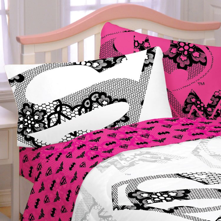 Store51 Llc 18082851 Justice League Girl Bed Sheet Set Awesome Power
