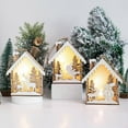 thumbnail image 3 of Christmas Wooden Craft Houses 1 Nativity Scene Christmas Ornaments Unfinished DIY Houses Celebrate The Birth of Jesus with LED Light Puzzle Toy for Kids Family Indoor Outdoor Decorations, 3 of 5