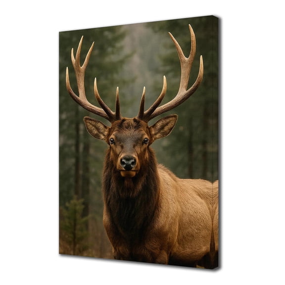 Elk Canvas Prints Wall Art Décor Animal Deer Posters for Living Home Room Wall Decoration - 8x12 inches Framed