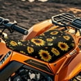 thumbnail image 4 of Uorisanigo ATV Seat Cushion Cover Sunflower Print Four Wheeler Seat Cover Breathable Motorcycle Cushion Pad for Honda Rancher 420 and Most Models Waterproof Protection Car Accessories, 4 of 7