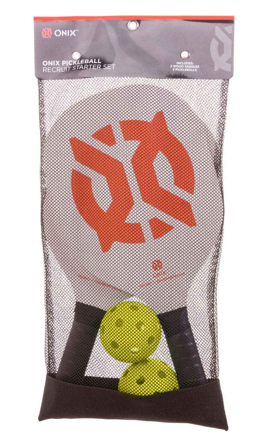 Onix Recruit Pickleball Starter Set Includes 2 Paddles and 2 Pickleballs For All Ages and Skill Levels to Learn to Play