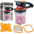 thumbnail image 1 of Nutrichopper Deluxe Vegetable Chopper with 30% Larger Fresh-keeping Storage Containers Onion Chopper Egg Slicer Multi-purpose Food Chopper with Stainless Steel Blade Veggie Chopper, As Seen On TV, 1 of 5