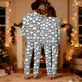 thumbnail image 4 of successthop Valentine Pajamas Women Heart Long Sleeve Crewneck Top with Pocket and Trousers for Couple Sleepwear White, 4 of 8
