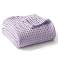 thumbnail image 5 of Exclusivo Mezcla 100% Cotton King Size Blanket, Lightweight Gauze Blankets for Sofa(90"x104", Light Purple), 5 of 5