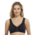 thumbnail image 3 of Carole Martin Full-Freedom Cotton Front Closure Comfort Bra - Wire Free - Stretch Cups - One Size Fits All B, C, and D Style 7276 Set of 2-Black 42, 3 of 7