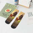 thumbnail image 7 of Pofeuu Country Farm Morning Rooster Print 30cm Socks, Adult Running Hiking Socks for Youth and Adult, 7 of 7