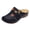 Black, variant on Womens Wedges Mule Clogs Flower Closed Toe Anti Slip Retro Comfort Casual Slip on Backless Slippers