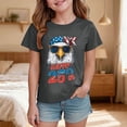 thumbnail image 2 of Toddler Girl's USA 250th Anniversary T Shirt Patriotic American Flag Eagle Graphic Soft Short Sleeve Tee for 1776-2026 US 250th Anniversary Gibobby,13-14 Years,Grey, 2 of 5