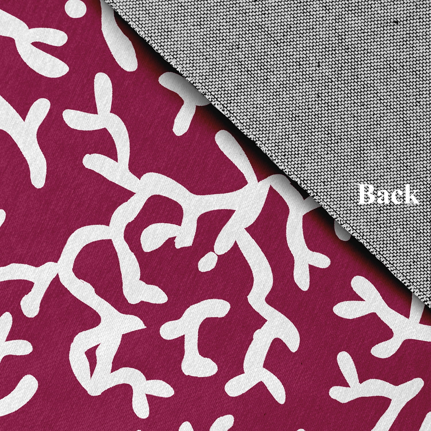 24" 36" Simply Daisy Seaweed Beach Style Chenille Area Rug, Maroon Red