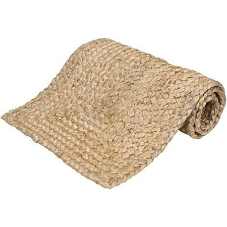 Farmhouse Jute Burlap Table Runner 36 Inches Long, 13x36 Natural Jute