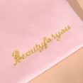 thumbnail image 3 of Letter Embroidery Cosmetic Bag Portable Women Travel Cosmetics Storage Bag Small Size Velvet Appendix Bag Spot, 3 of 8