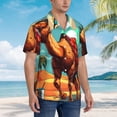 thumbnail image 5 of Goofa Cool Camel Oasis Vibes Hawaiian Shirt for Men, Unisex Summer Beach Casual Short Sleeve Button Down Shirts,Aloha Tropical Floral print shirt-, 5 of 9