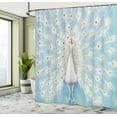 thumbnail image 5 of Ambesonne Peacock Shower Curtain, Nature Ornate, 69"Wx70"L, Yellow Pale Blue, 5 of 5