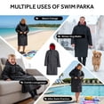 thumbnail image 5 of Lobmouse Fleece Lining Swim Parka for Adult Kids Youth, Comfort Waterproof Windproof Versatile Swim Jacket Change Poncho Coat with Large Front Pocket for Surfing Swimming Home, 5 of 11