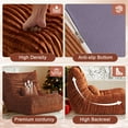 thumbnail image 5 of Bean Bag Chair for Adults with Lumbar support pillow Memory Foam Giant Bean Bag Sofa with Corduroy Material Lazy Sofa for Living Room Bedroom Dorm Office, Orange, 5 of 7