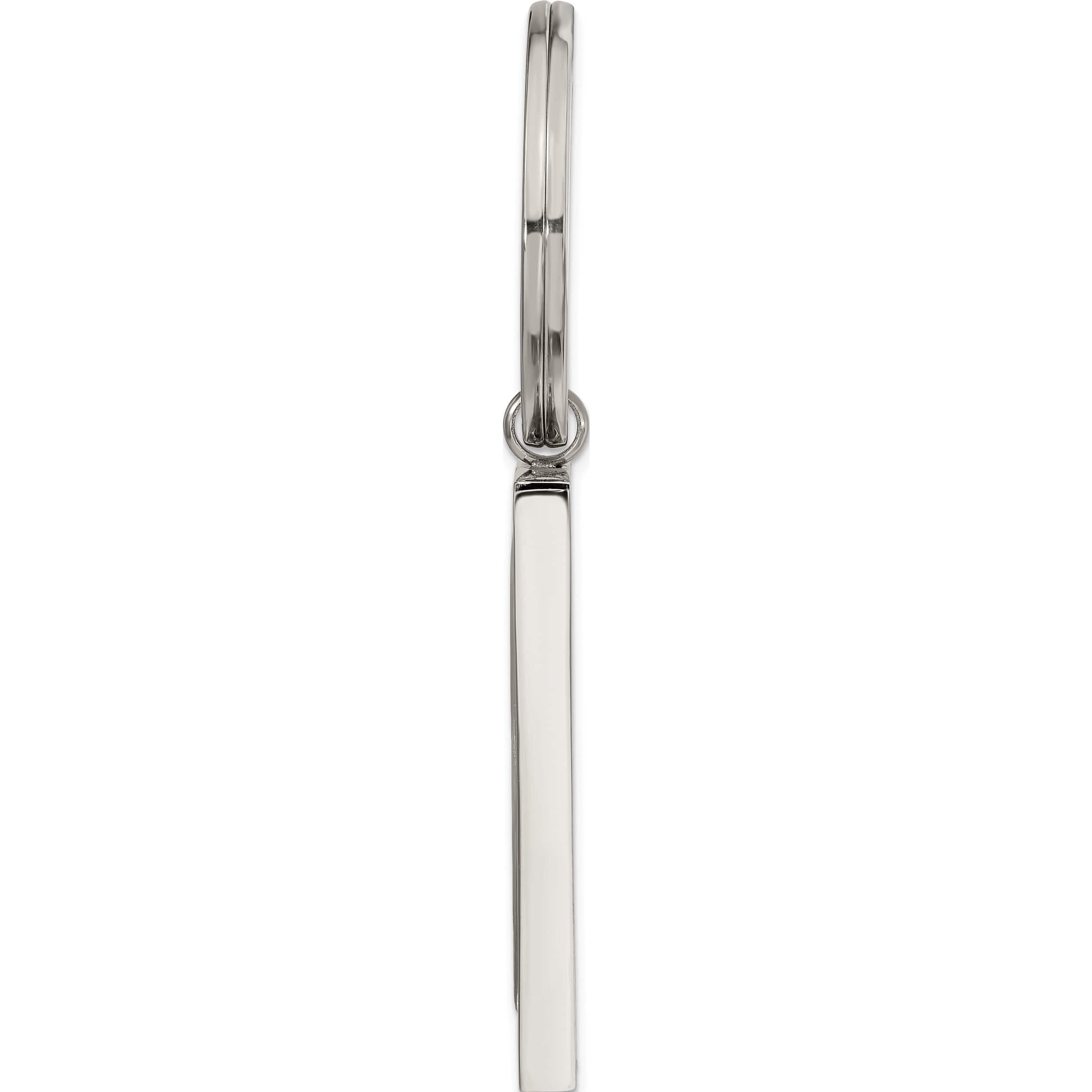 Stainless Steel Polished And Textured Key Ring Made In China srk127