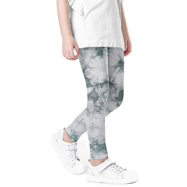 Odeerbi 3-8 Años Niñas Tie-Dye Leggings Mallas Elásticas Pantalones de Verano Cintura Alta Panty Suave