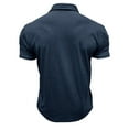 thumbnail image 4 of Mens Polo Shirts Male Spring Summer Cotton Short Sleeve Button Pocket Collar Solid Color Sports Activewear, 4 of 6