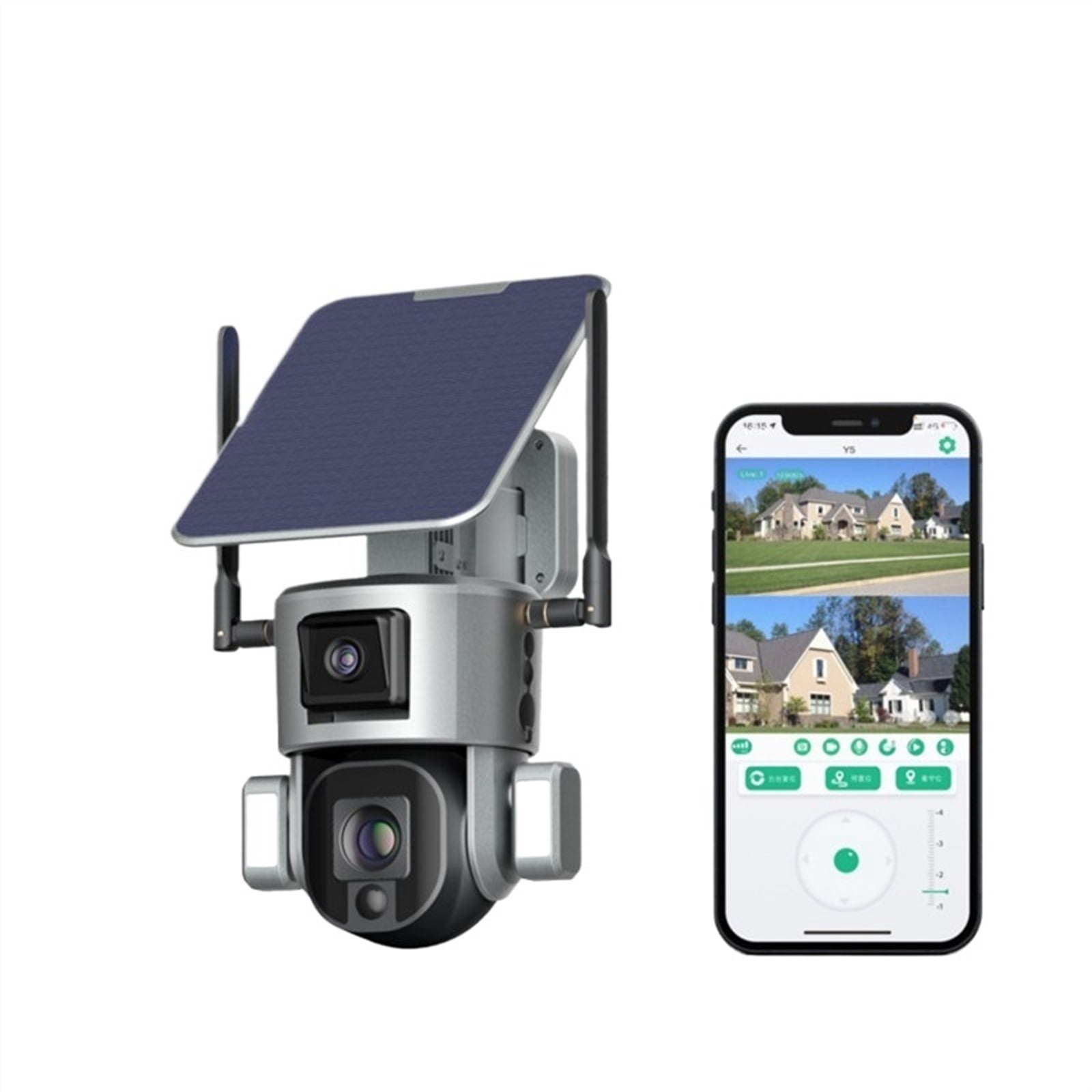 8MP 4K IP Panoramic 180 View 4K Solar Security Cameras Solar Security Camera With AI Motion Detection CCTV Solar Surveillance