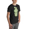 thumbnail image 6 of Cute Smiski Shirt – Kawaii Green Character tee (Black Heather, XS), 6 of 6
