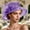 Purple, variant on UTSJKR Women's Boho Mesh Fascinator Party Hat, Organza Wide Brim Elegant Tea Church Wedding Headwear Blue