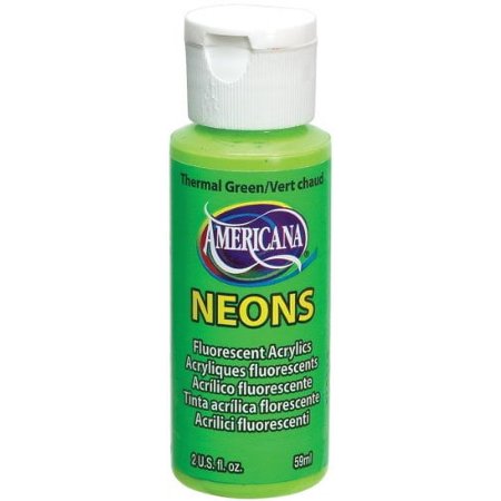 UPC: 0016455605301 | DecoArt Americana Acrylic Paint  2 oz.  Neon Thermal Green