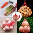 thumbnail image 4 of LxcshLjx 100Pcs Produce Mesh Bags, 20Inch Reusable Mesh Nylon Netting with Loop Closures, Red Plastic Storage Bag, Expandable Seafood Mesh Bag, Packing Supplies Net for Fruits Potato Crab Garlic Eggs, 4 of 7