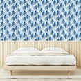 thumbnail image 3 of Ambesonne Floral Peel & Stick Wallpaper for Home, Blossoming Flowers Aquatic, 13"x36", Sea Blue and Soft Blue, 3 of 5