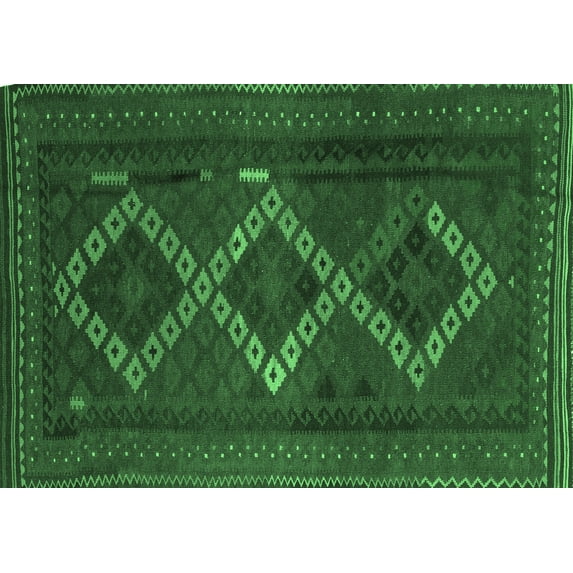 Ahgly Company Indoor Rectangle Persian Emerald Green Traditional Area Rugs, 8' x 10'