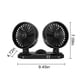thumbnail image 3 of Ventilador de coche de 12V con giro de 360° - Circulador de salpicadero de 2 velocidades para SUV, autocaravana, barco, berlina, vehículos de automóvil, negro, 3 of 9